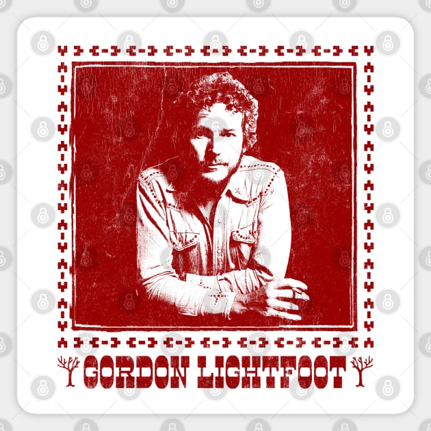 Gordon Lightfoot /\/\ Retro Style Country Fan Design Sticker by DankFutura